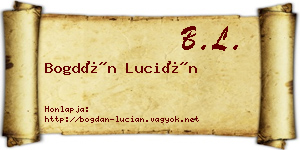 Bogdán Lucián névjegykártya