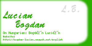lucian bogdan business card
